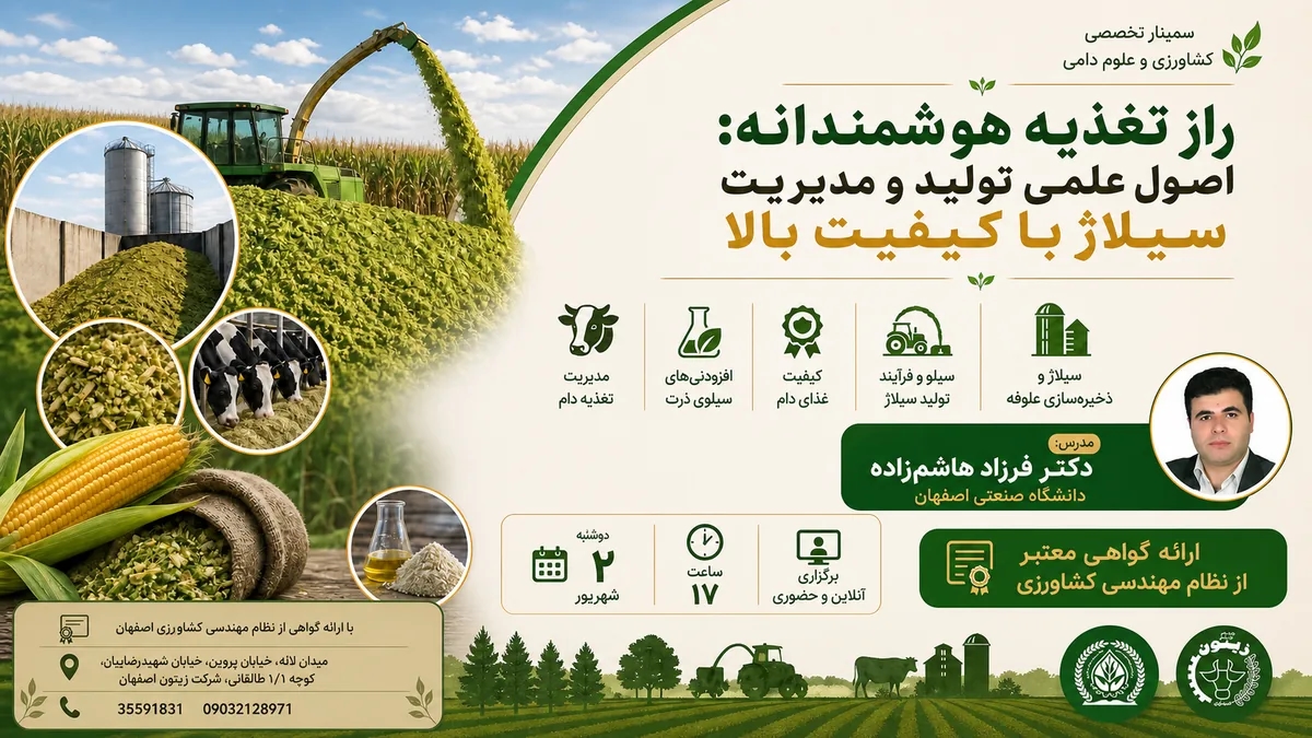 راز تغذیه هوشمندانه: اصول علمی تولید و مدیریت سیلاژ با کیفیت بالا